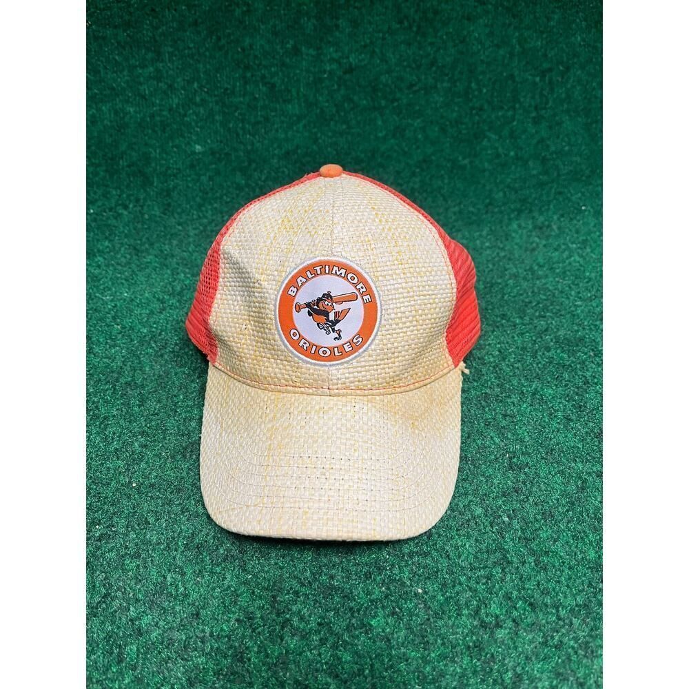 Baltimore Orioles MLB Straw Trucker Hat Adjustable OSFA